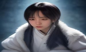 初次了解日本成人动画的用户在手机上搜索相关信息，表情专注好奇